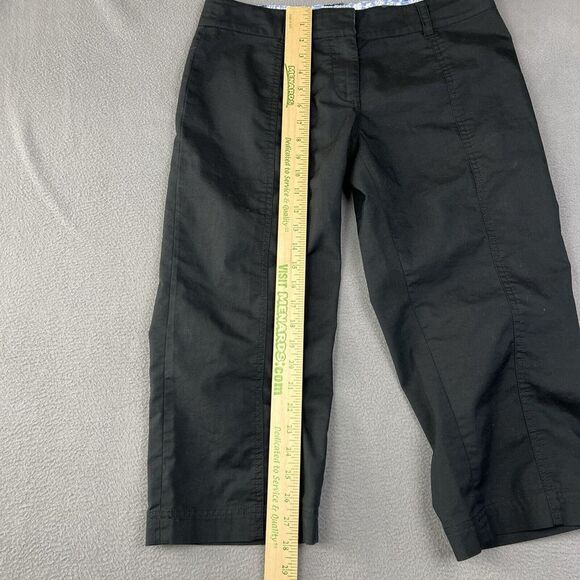 Tori Richard Capri Pants Womens 4 Black Cropped Stretch Island Beach Vacation - Picture 7 of 8